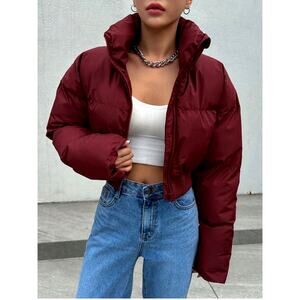 Dazy Burgundy Puffer Jacket Size XL